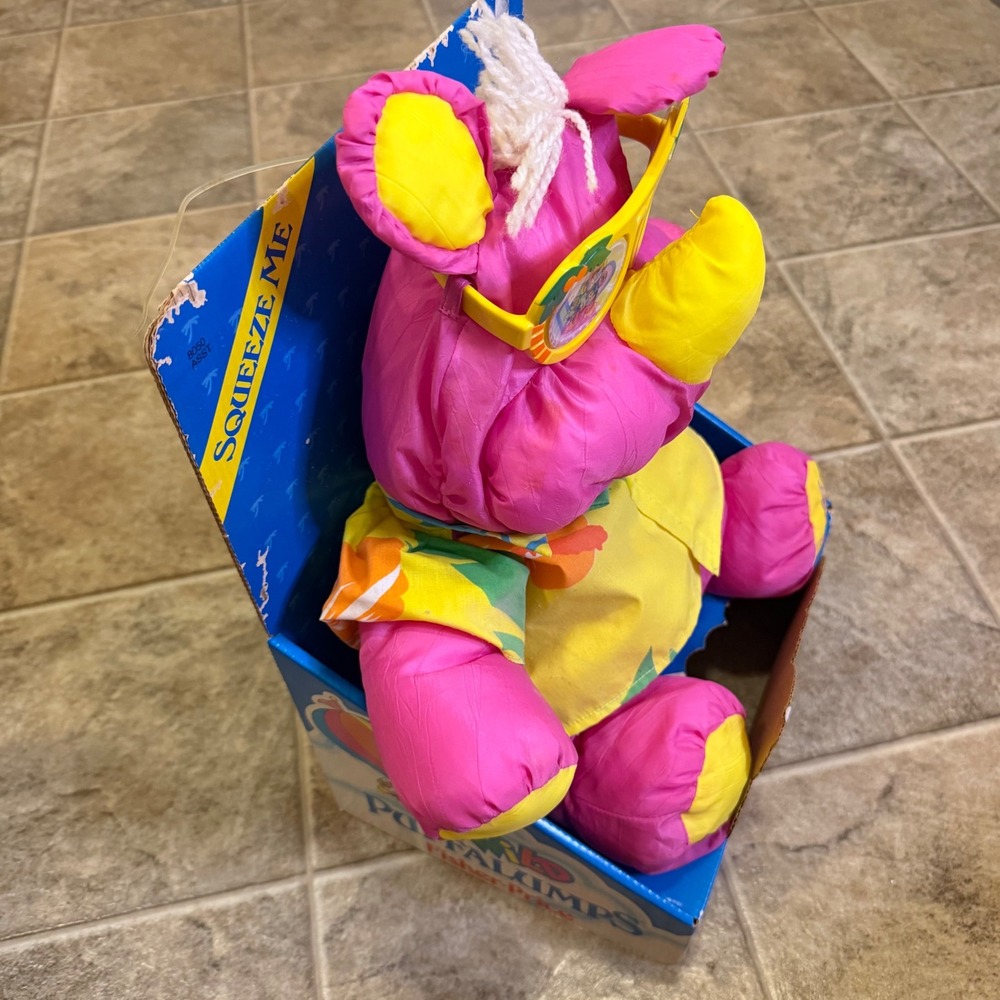 Fisher-Price The Wild Puffalumps Rhino Pink Plush Vintage 80s 90s Toy 8050 - Picture 2 of 16